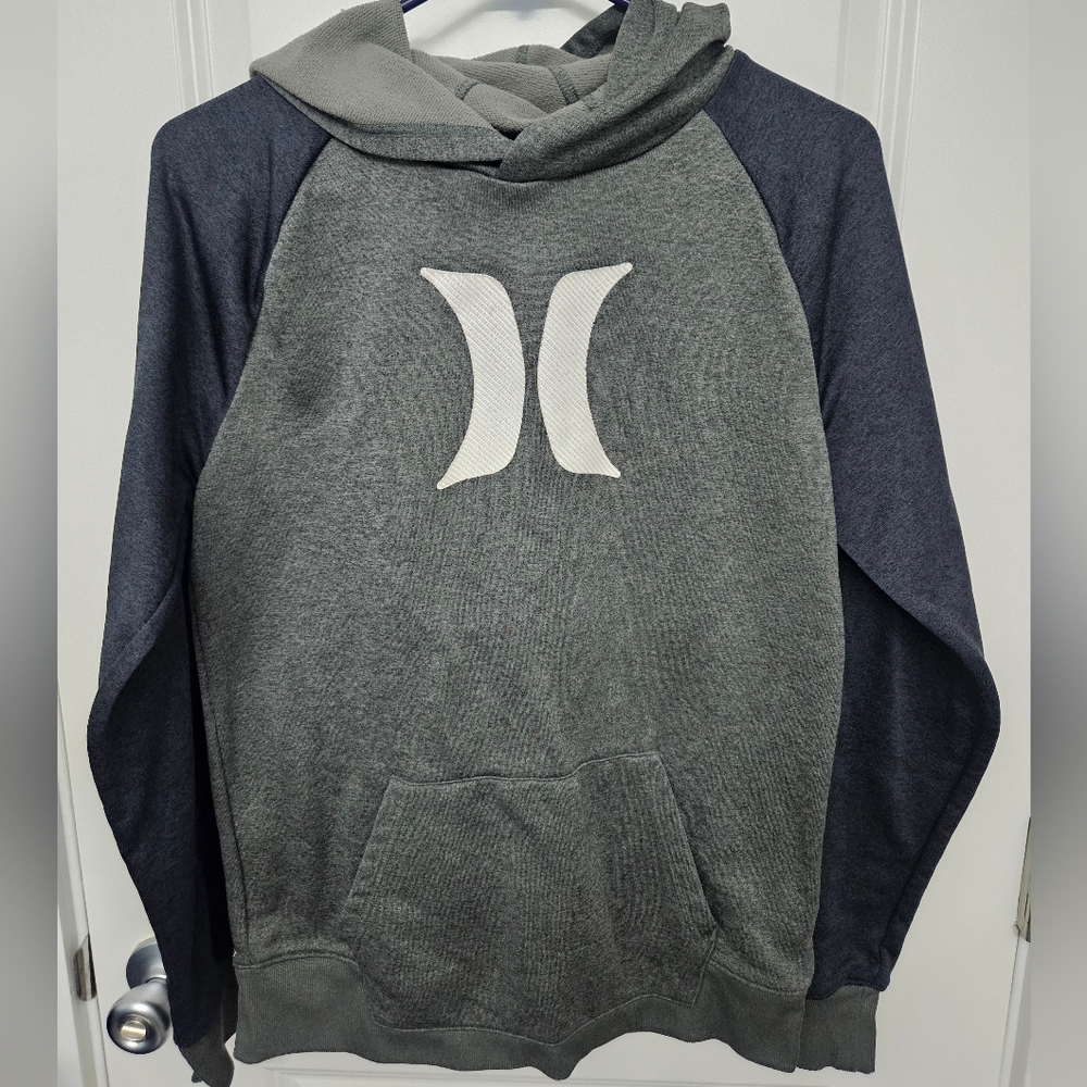 Hurley Nike Dri-fit Long Sleeve Gray Hooded Pull Over Jacket Size XL